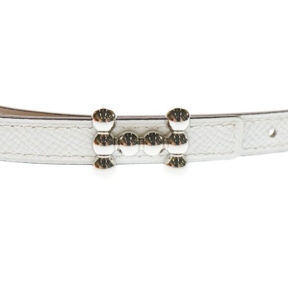 Hermes H Logo Bubble Belt Reversible White Brown Silver Hardware main image 4